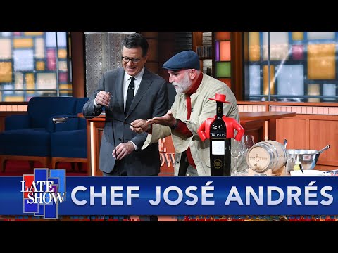 Chef José Andrés Pours Sherry, Shows Stephen How To Cook Red Snapper For Thanksgiving