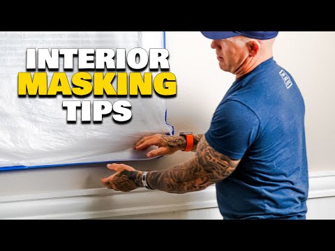 MASKING BEFORE PAINTING TIPS.  What To Mask With Painters Tape and a Handmasker.  Interior masking.