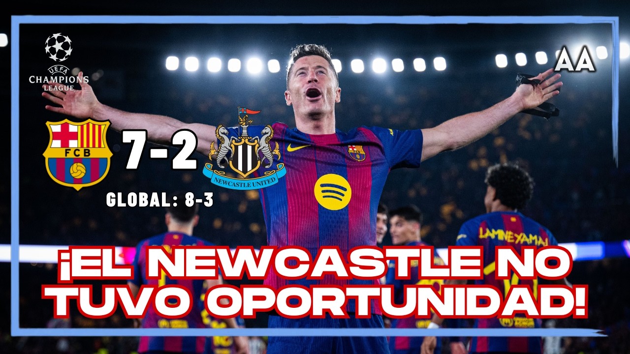 ¡EXHIBICIÓN del Barça! Goleada al Newcastle y boleto directo a 4tos de la Champions League