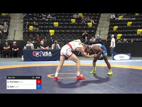 74 Kg Quarterfinal - Collin Purinton, Sunkist Kids Wrestling Club Vs David Carr, CRTC - TMWC