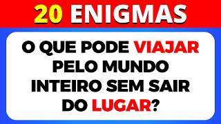Só um GÊNIO consegue resolver esses 20 ENIGMAS 🤯🔥
