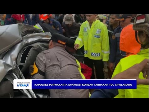 KAPOLRES PURWAKARTA TURUT EVAKUASI KORBAN TABRAKAN BERUNTUN