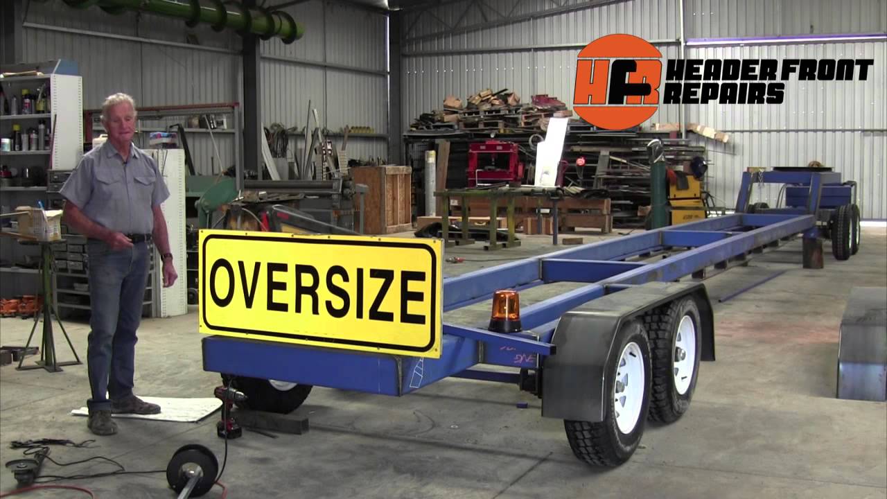 Comb trailer under construction in the Header Front Repairs workshop, Swan Hill