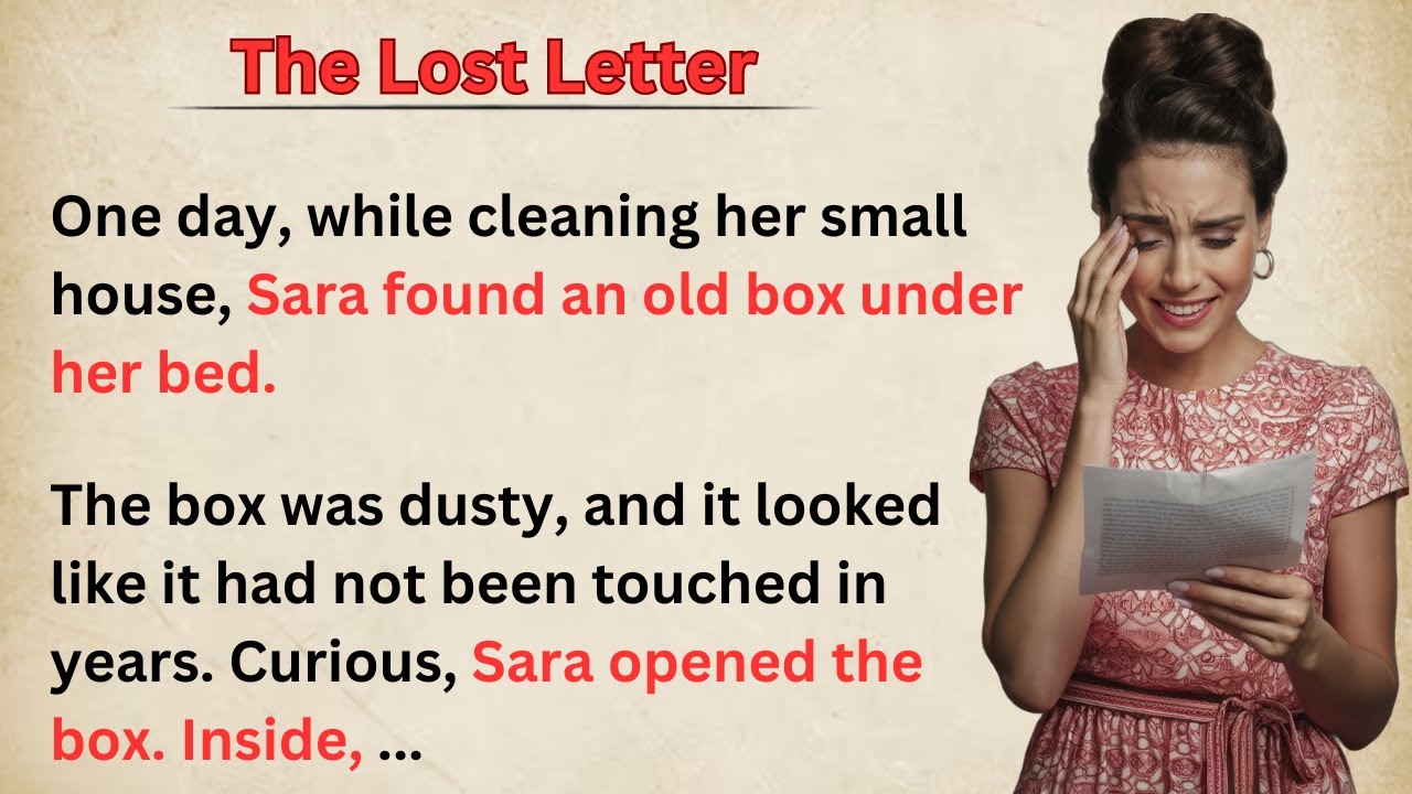 Learn English Through Story Level 3 (B1) 🔥| Story for Intermediate 🔥| English Story- The Lost Letter