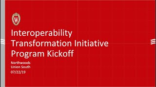 UW-Madison DoIT Interoperability Kickoff