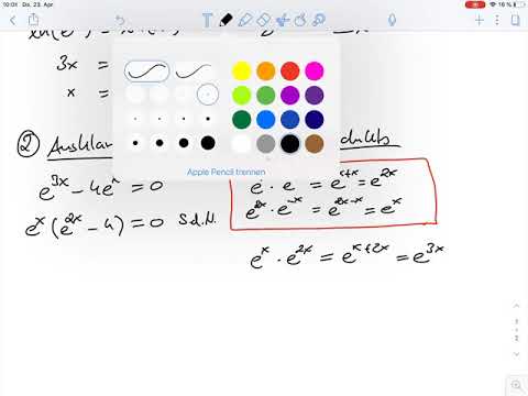 Lösen von Exponentialgleichungen