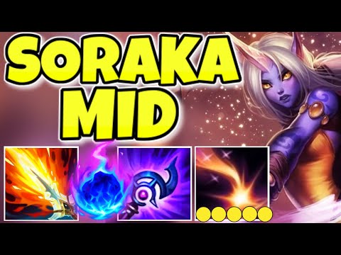 SORAKA MID IS 1000% ANNOYING (WIN GAME AT LEVEL 1!)