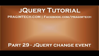 jQuery change event