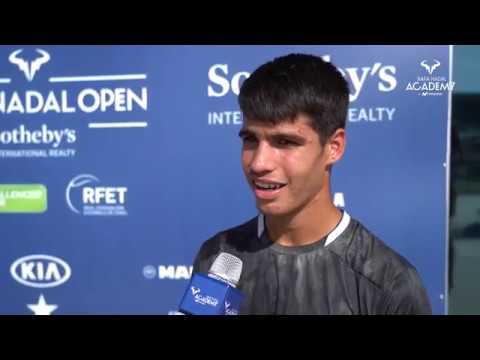 Palabras de Carlos Alcaraz tras caer ante Jurij Rodionov en el Rafa Nadal Open
