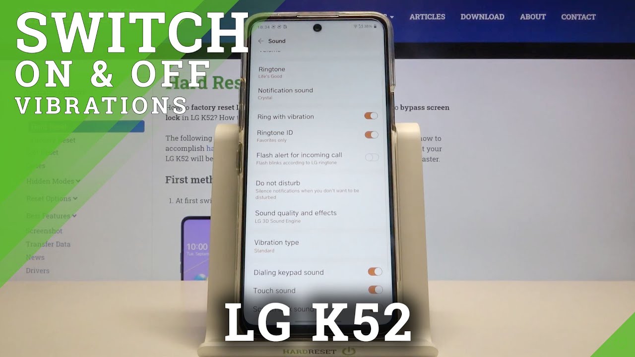LG K52 – Turn On Vibration & Change Vibration Settings