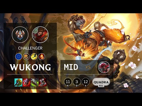 Wukong Mid vs Katarina - EUW Challenger Patch 11.7