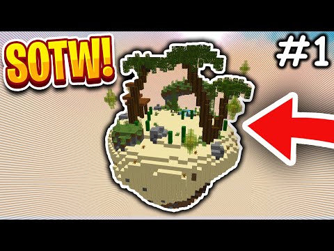 WE STARTED OUR NEW ISLAND! (MOB SPAWNER & HUGE FARM) - Minecraft Skyblock #1