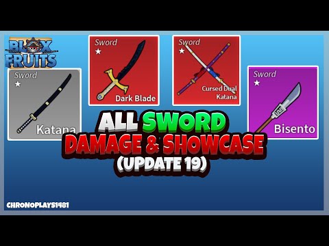 All Sword Damage and Showcase [600 Mastery] - Blox Fruits Update 19 Valentine