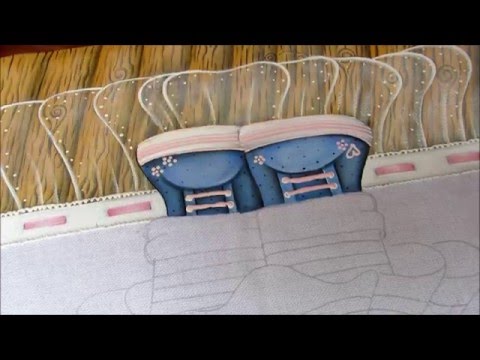 Aula de pintura em tecido - Parte 1 do projeto Ursinha Fofa