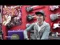 Лев Горбачев (бас-гитарист группы Черный Кофе) дает интервью магазину Music Hall г ...