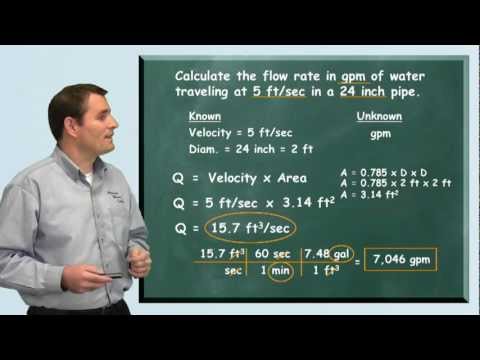 Problem Solved: Flow Rate Formula - Water Treatment, Distribution and Wastewater Math