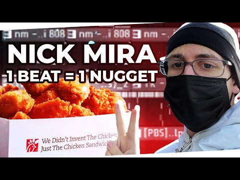NICK MIRA MAKING BEATS LIVE  🔥 1 BEAT = 1 NUGGET CHALLENGE 🤣🍴