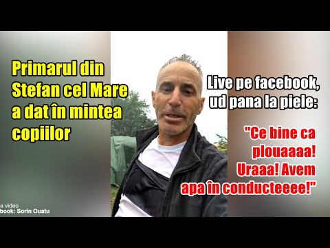 Un primar din Neamț a luat-o razna, LIVE pe facebook: ''Ce bine că plouăăăă! Uraaaa!''