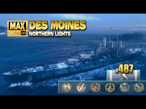 Cruiser "Des Moines": MVP on map Northern Lights - World of Warships
