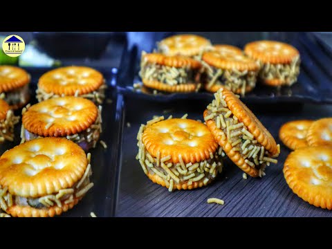 Monaco Biscuit Recipe | Party Snacks Recipe | Quick Snacks Recipe | Stuffed Monaco Sandwich Recipe