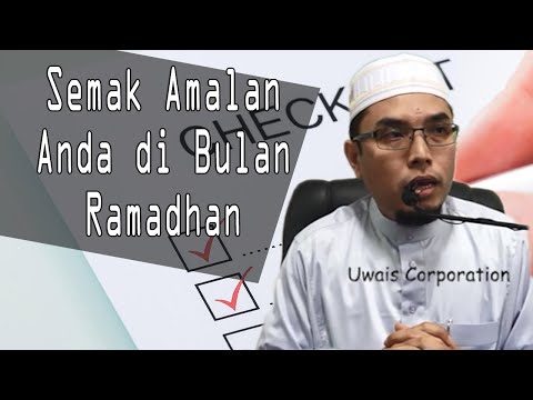 Checklist Amal Ibadat Anda | Ustaz Mohd Hafizal Abu Hassan
