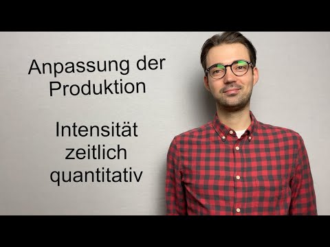 Anpassung der Produktion am Beispiel erklärt | Intensität, zeitlich, quantitativ