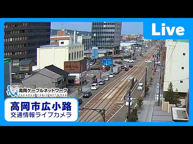 高岡市広小路（路面電車万葉線の広小路前）