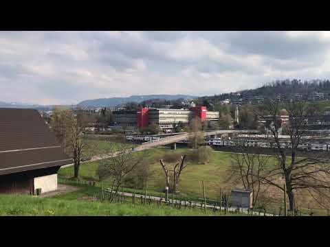 Bahnhof AU ZH in Switzerland 4K Video