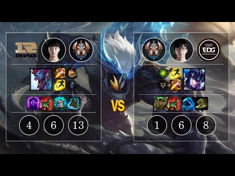 RNG XLB Trundle vs EDG JunJia Sejuani Jungle - KR Challenger Patch 10.10