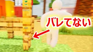 マイクラの世界で 自分の体にペイントしてかくれんぼ【めっちゃカメレオン】