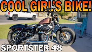 Coolest Girl's Bike Harley Sportster 48 Ride, Review...