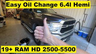 6.4 Hemi v8 Oil Change RAM HD 2500 3500 4500 5500 19 20 21 22 23 24 25 26 2019 2020 2021 2022 2023