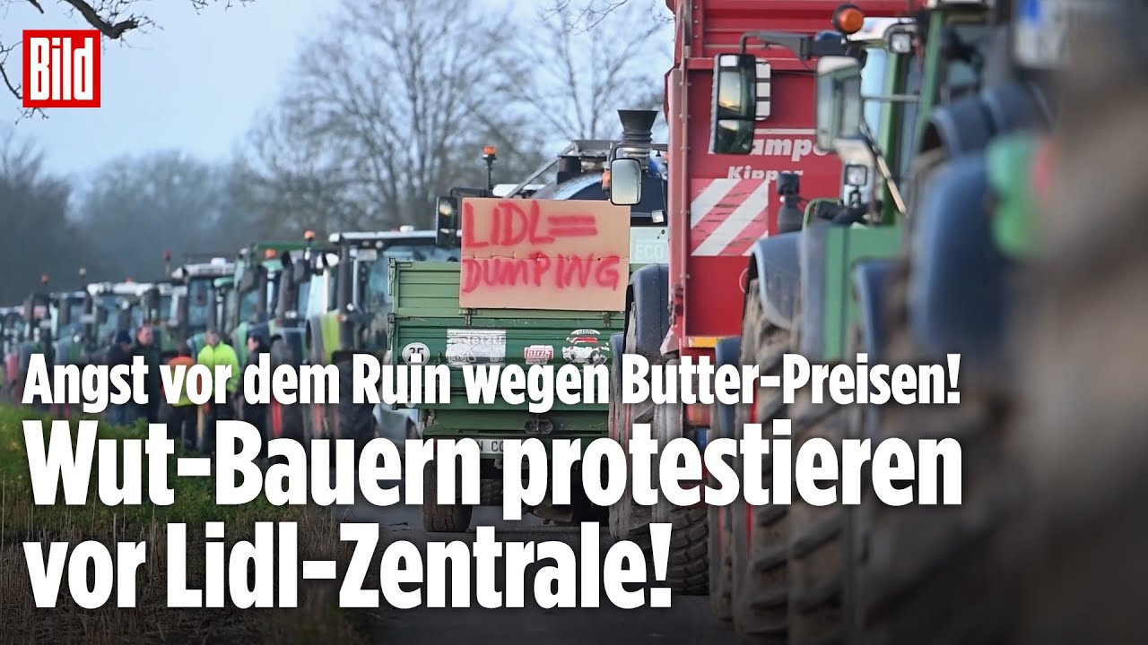 BAUERNPROTESTE: Butterpreise treiben Landwirte auf die Barrikaden!