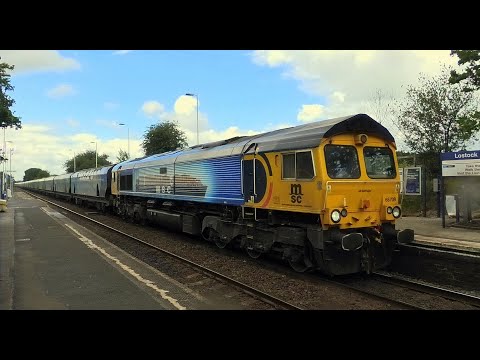 66709 'Sorrento' & 66100 'Armistice 100', Biomass and Binliner,  Lostock Gralam, 6th June 2020