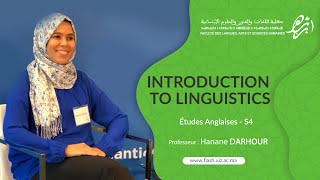 Introduction to Linguistics S4, prof Hanane Darhour/ FLASH-UIZ
