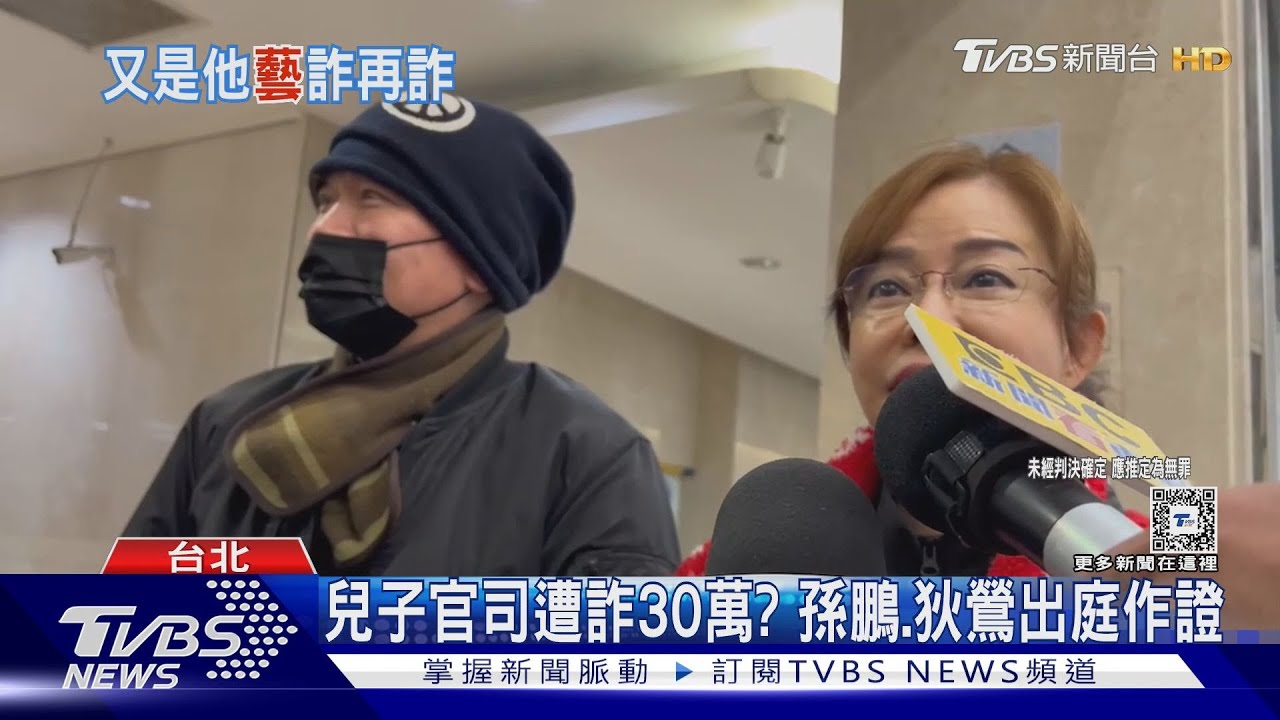 兒子官司遭詐30萬?孫鵬、狄鶯出庭作證