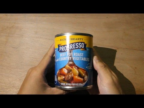 [ASMR] Progresso Beef Pot Roast Soup Unboxing