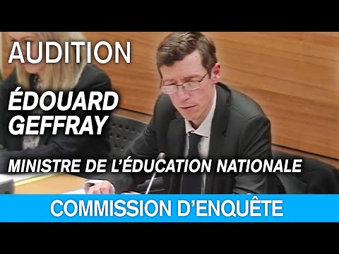 Édouard Geffray, ministre de l’Éducation nationale, est auditionné à l’Assemblée - 30/10/2025