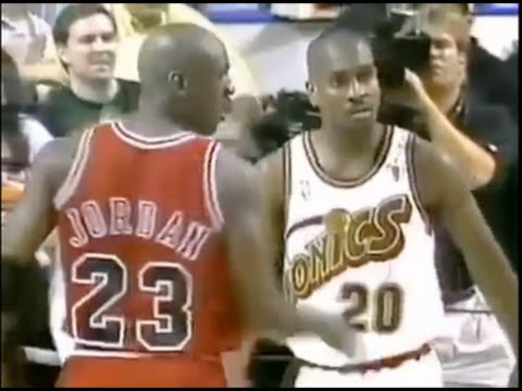 Gary Payton Defense on Michael Jordan - 1996 Finals Game 5