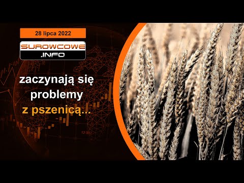 Surowcowe info 28 lipca 2022 – zaczynają się problemy z pszenicą…
