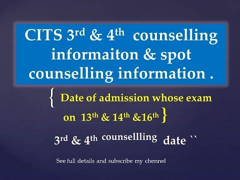 cits 3rd and 4th counselling info and spot round .