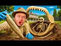 I Found GIANT MEGALODON BONES In My BACKYARD ENTIRE SKELETON REVEALED