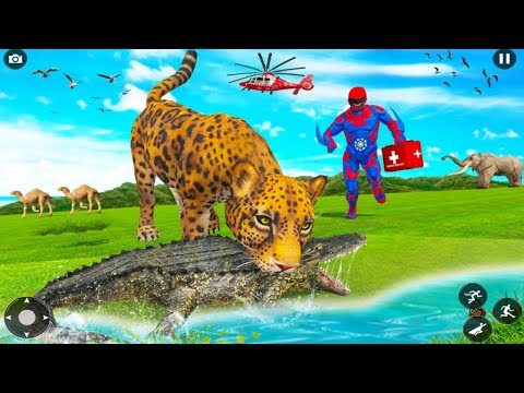 Superhero Robot Animals Rescue Ambulance Games || Android Gamepley