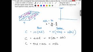 Download the video "[CALC AB/BC] Optimization - Finding Minimum Cost based on Area"