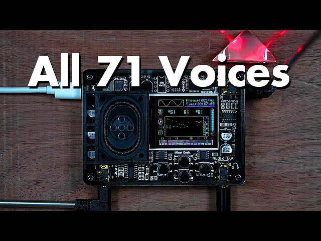 Vídeo relacionado con Interfaz de instrumento musical Theremin, módulo musical, mini instrumento creativo electrónico musical con pantalla, múltiples voces ajustables