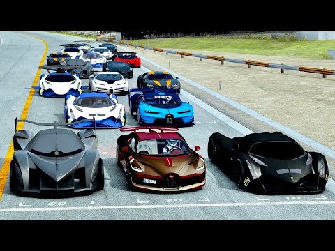 All Devel Sixteen Hypercars vs Bugatti Hypercars at Old Monza