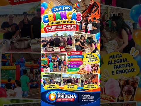 Primeiro de Maio celebra o Dia das Crianças com festa, brincadeiras e distribuição de guloseimas