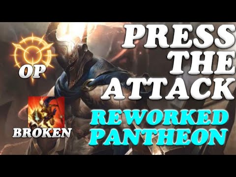 PRESS THE ATTACK PANTHEON INSANE POWER SPIKE EXPLOSION BURST DMG||PANTHEON TOP GAMEPLAY||CATSAIYAN