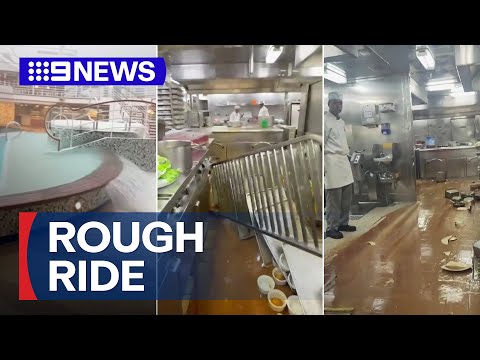 Thumbnail for More than a dozen injured after cruise ship hits rough seas | 9 News Australia