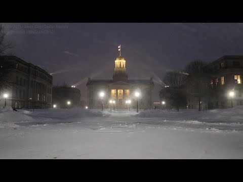 Strong winter storm / Iowa City and Cedar Rapids (1/25/21)